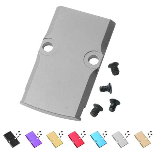 BZGREEN RMR Cover Plate for Glock 17 19 26 Cut Slides Anodized Aluminum (Silver)