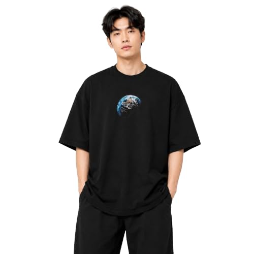 blacktees Handcrafted Embroidered Oversized Premium Cotton T-Shirt for Men & Women Fashion and Stylish Drop Shoulder Puff Sleeve Casual Graphic Tee-picture-49
