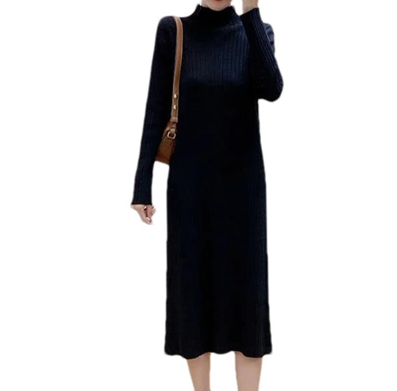 Maglione da donna a collo alto lavorato a maglia Slim Fit lungo Seleeve Caldo Casual Bottoming maglioni