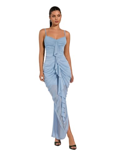 Image of Floerns Women's Ruffle Ruched Cami Dress Cocktail Bodycon Maxi Dresses
