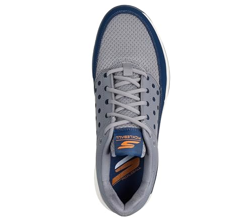 Skechers Men's Viper Court Luxe Pickleball Sneaker, Charcoal/Navy, 11.5