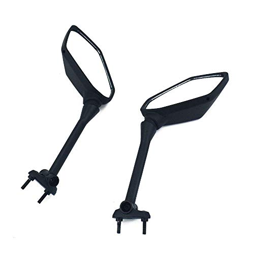 HANEU Espejo retrovisor para Motocicleta Xin para Kawasaki Ninja 650R 09 2010 2011 2012 2013 2014 400R ER6F NINJA1000 Z1000SX Negro Smoke