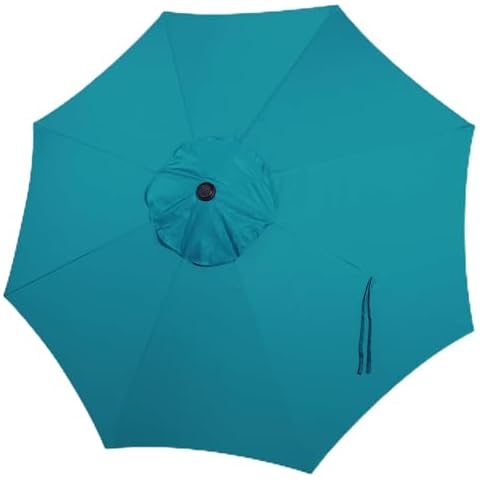 Blissun 9ft Patio Umbrella Replacement Canopy, Market Umbrella Top, Outdoor Table Umbrella Canopy for 8 Ribs, Canopy Only (Cerulean) Cover