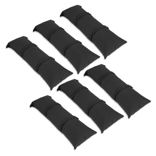 Flood Bags Outdoor Oxford Cloth Tent Sandbag Garden Camping Canopy Feet Weights Sandbags Weatherproof Umbrella Base Weight Bags(Black 6Pcs)