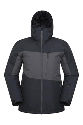 Mountain Warehouse Wipeout Mens Thermal Padded Ski Jacket - Waterproof, Breathable, Taped Seams, Windproof - Best for Winter Skiing, Sports, Walking Charcoal XS