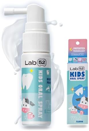 LAB52 Children Anticavity Mouth Spray,Toothpaste Helper for Cavity Repair and Fresh Breath, Patented MesoFill Technology with Fluoride Free for Newborn and Toddler, Xylitol Milk Flavor