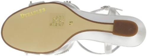 Dyeables womens Peg wedges sandals, White Satin, 5.5 US | Image 3