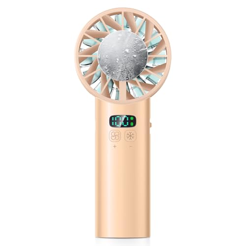 【2026年夏新登場 -25℃瞬間冷却】 ハンディファン 冷却プレート 手持ち扇風機 携帯扇風機 冷却ファン 6000mAh大容量 卓上 せんぷうき 静音 強力 小型 大風量 100無階段風量調節 接触冷感 クーラー機能 Type-C急速充電 ストラップ付き LEDディスプレイ 持ち運び便利 熱中症対策 アウトドア 暑さ対策 (オレンジ)（Amazon）