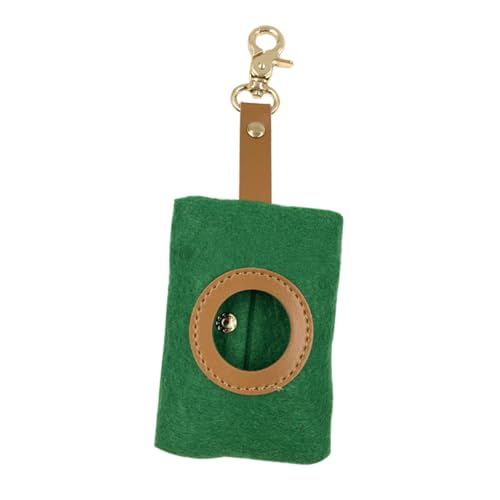 BUGUUYO 1 Pieza bolsa de basura para mascotas Dispensador bolsa de bolsa de caca de perro al aire libre bolsas perro soporte para la bolsa de residuos soporte para la bolsa de caca sintió