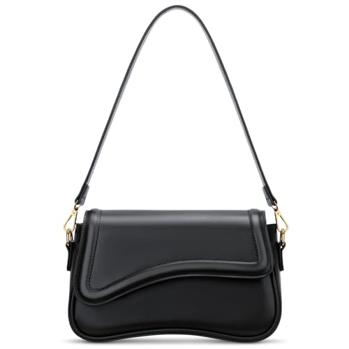 KKXIU Shoulder Bag for Women Small Clutch Purses Cute Hobo Handbag Trendy Underarm Bag-Black