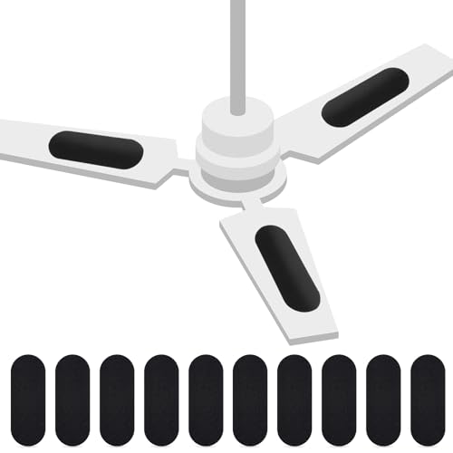 Image of Tuanse 10 Pack Ceiling Fan Filters for Blades, Activated Coconut Activated Zeolite Ceiling Fan Air Filter, Stick Air Filter Purifiers for Common Household Contaminants (Black)