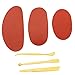 Longdex Mud Tools Rib 6PCS 3 Sizes Very Soft Mud Tools Rib for Pottery 3 Pieces of Polymer Clay Tools and Clay Artists