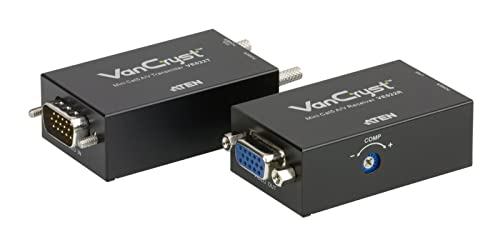 Aten Ve022 - Prolunga Audio/Video Mini Cat5, Colore: Nero
