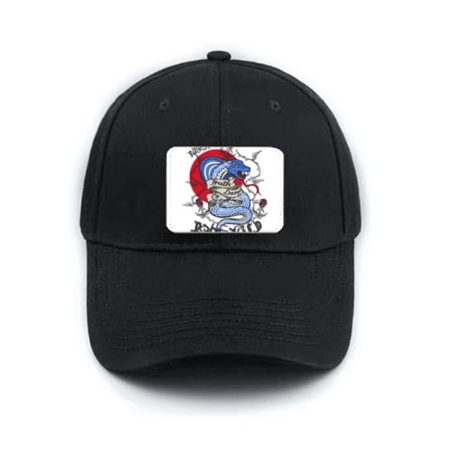 Casquette Animaux Snake Combinaison Noir Dotée d'une Attache Arrière Réglable