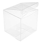 Yesland 50 PCS Candy Apple Box With Hole Top, Clear PET Gift Boxes for Caramel Apples, Ornament,...