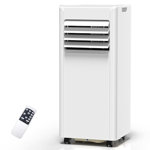 Image of 8000 BTU Portable Air Conditioner, 3-in-1 Portable AC Unit Cools Up to 350 Sq. Ft., Quiet AC with Remote, LED Display, Window Kit for Bedroom /Home /Dorm /Office, White