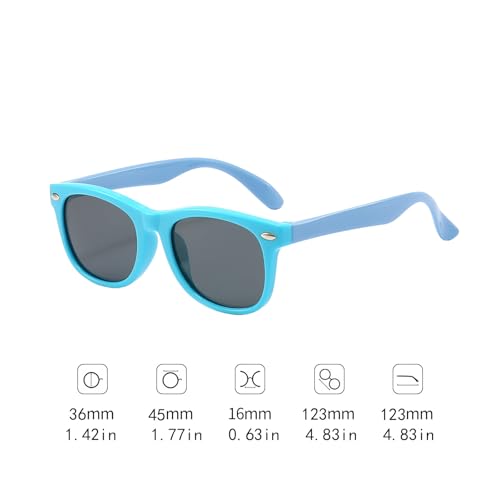 Image of FANNYGO 3 Pack Kids Sunglasses for Boys Girls Kid children's Polarized Sunglasses Age 3-10