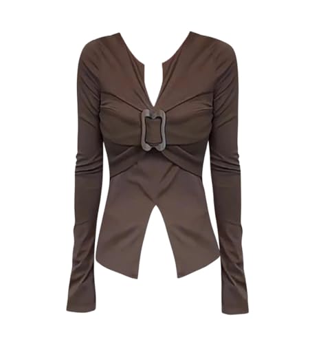 Women Classic Shirts Essential Top Vintage Minimalist Casual Fall Long