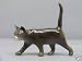 CAT Grey Strolls MINIATURE Figurine Ceramic HAGEN RENAKER 3078
