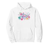 Marlin Tropical Floral Ocean Fish Design Sudadera con Capucha