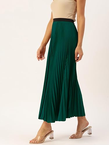 Image of ZWERLON | Women Accordian Pleat Maxi Flared Skirt