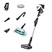 Bosch Unlimited 7 Aqua BCS71HYGGB Cordless Vacuum cleaner with additional 2in1 Vacuum and Mop head, Flex Tube, Interchangeable 18 V Battery, 40 minutes run time - White