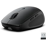 JLab Go Charge Bluetooth Mouse, Rechargeable Wireless Mouse - Tri-Mode (BT 5.0/5.0/2.4Ghz) with USB-Dongle, Ergonomic, Multi Device Silent Mouse for Laptop, PC, Computer, iPad, Mac, Tablet