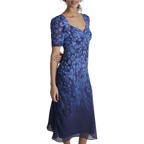 Robe midi DKNY col coeur fendue : la solution silhouette parfaite