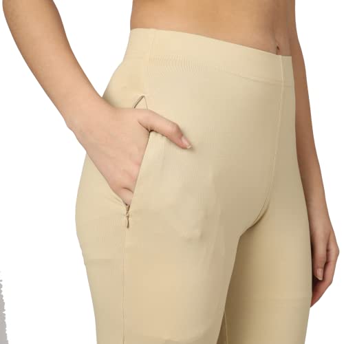 Image of ON&ON Women's Cotton Stretchable Slim Fit Straight Pants Trouser for Casual Wear and Office Wear