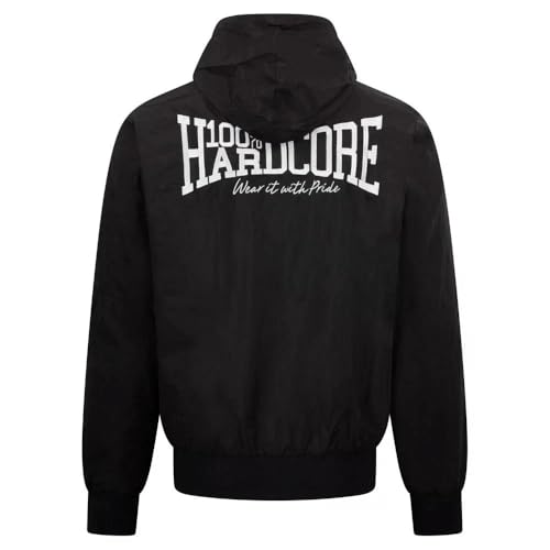 100% Hardcore Veste coupe-vent Essential Taped pour homme - Noir, Noir , L