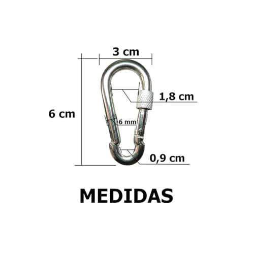 Punch Mosquetão 6x60 mm - Com Trava Roscada - Academia Profissional