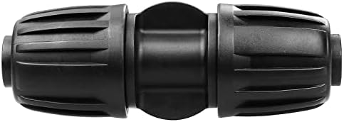 JOYPRO Drip Irrigation Fittings for 1/2 inch Tubing (0.60"-0.63" OD), 12 Pieces Barbed Coupling Drip Parts Locked Coupler Connectors, Drip Line Nuts Connectors for 1/2" Drip Irrigation Hose (13mm ID)