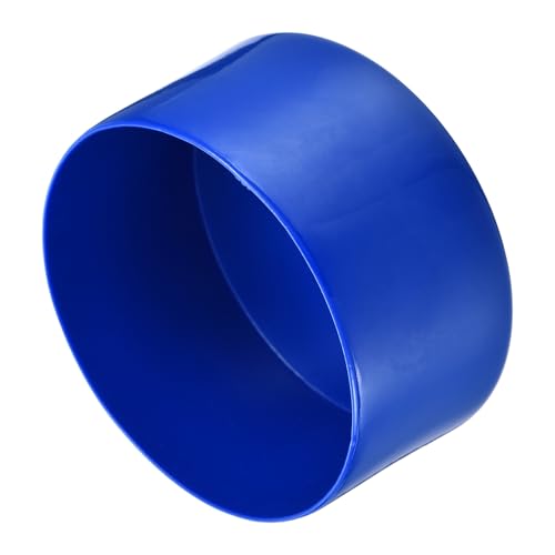 Image of uxcell 2pcs Rubber End Caps 100mm ID Vinyl Round Tube Bolt Cap Cover Screw Thread Protectors Blue, 50mm Height