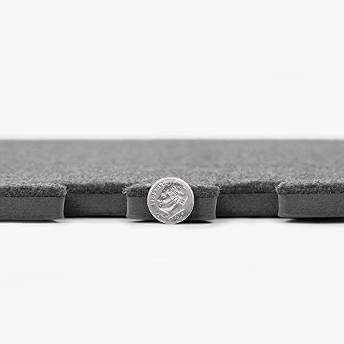 Incstores 5/8 Inch Thick Eco-Soft Carpet-Top Foam Tiles | High-Density Commercial Carpet Tiles For Basement, Classroom, And Trade Show Floor Protection | Gray, 28 Tiles #TOP3