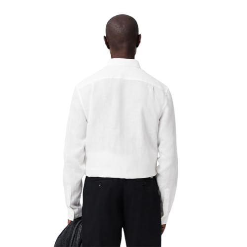 Lacoste Men's Regular Fit Linen Casual Button Down Shirt3