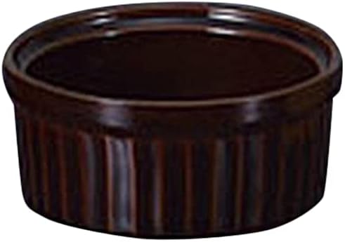 せともの本舗 Set of 10, Western Ceramic Single Item, Brown Souffle, S, 3.1 x 1.5 inches (8 x 3.7 cm), 3.5 fl oz (100 cc), Restaurant, Ryokan, Japanese Tableware, Restaurant, Commercial Use, Tableware