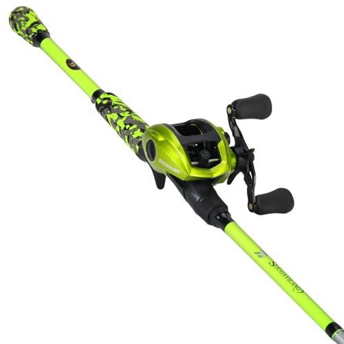Sougayilang Baitcaster Combo IM7 Graphite M/MH 2-Piece Travel Rod 6.3:1 High-Speed Reel 18LB Drag for Bass Catfish Trout Panfish
