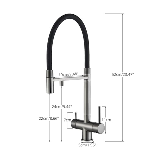 Filtre à eau et robinet de cuisine à double sortie mitigeur eau potable pure évier
