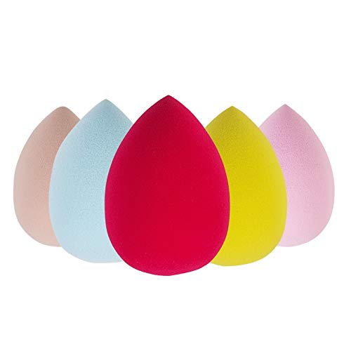 5 Pcs Makeup Sponge Set Blender Beauty Foundation Blending Sponge, Flawless for Liquid, Cream, and Powder, Multi-colored Makeup Sponges