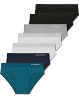 FM London 7er-Pack Essentials Herren Slip – Unterhosen für Männer mit Hohem Baumwollanteil, ohne Etikett, Moderner Slip für Herren mit Anti-Rutsch-Elastikbund Mehrfarbig XXL