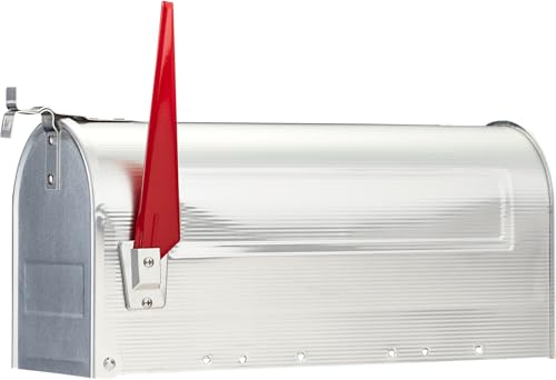 Burg-Wächter U.S. Mailbox mit schwenkbarer Fahne, Aluminium, 892 ALU, Aluminium