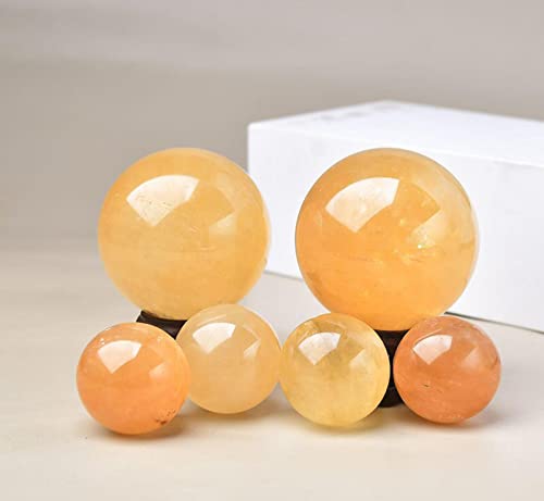 Boule en pierre citrine de 9cm, le cadeau idéal en cristal de quartz - 3