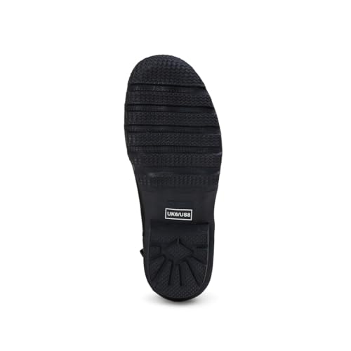 Jileon Womens Ankle Height Waterproof Rubber Rain Boots - Designed For Wide Feet & Wide Calves - Easy to Slip on and Off