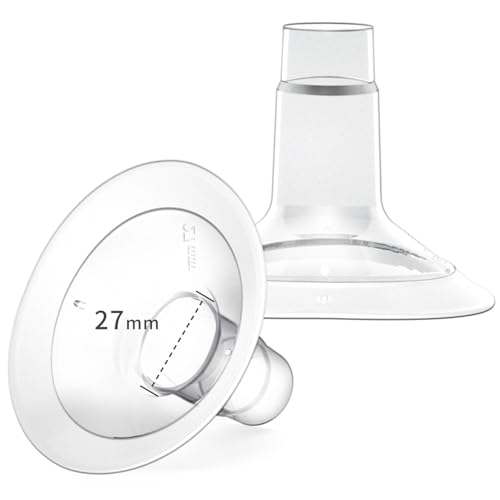 MOOMentaneous Breast Pump Shields Flanges 27mm Compatible with Medela Breast Pumps PersonalFit, Maxflow, Freestyle Flex Swing Maxi Connector