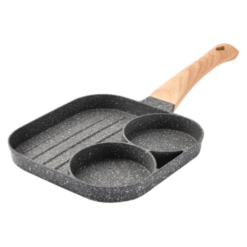 JECOMPRIS 1Pieza Sartén de Antiadherente de Piedra Médica con Mango Ergonómico para Huevos Pancakes y Carne Resistente Calor Colgar
