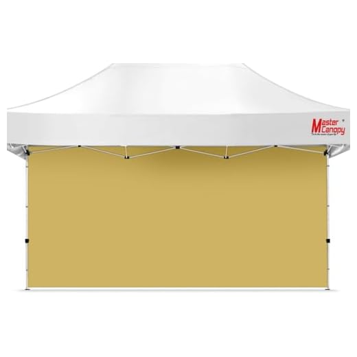 MASTERCANOPY 10x20 Pop Up Canopy Sidewall Only 1-Pack Beige | Weatherproof UV-resistant SunWall Spliceable SideWall for Festivals, Sports events, temporary shelter