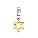 Bijoux judaïques pour Bat Mitzvah Hanukkah Star Of David Magen Jewish Dangle Charm Bead For Women 14K Gold Plate Sterling Silver Fits European Bracelet