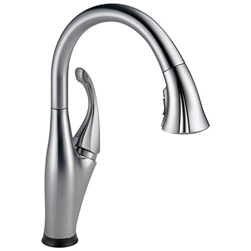 Delta Faucet Addison Touch Kitchen Faucet Brushed Nickel, Kitchen Faucets with Pull Down Sprayer, Kitchen Sink Faucet, Touch Faucet for Kitchen Sink, Touch2O Technology, Arctic Stainless 9192T-AR-DST #1