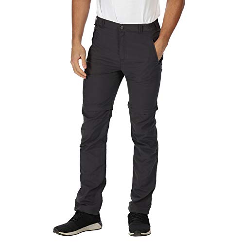 Image of Regatta Men Leesville Zip Off Trousers - Ash, Size 44-Inch