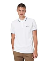 Ben Sherman Men’s Signature Romford Polo, White/Blue, Medium